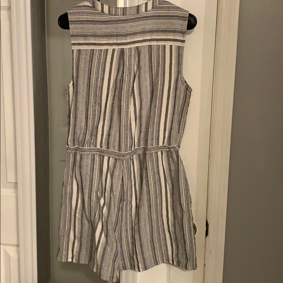 Chambray Stripe Romper - Picture 2 of 3